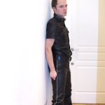 SlaveLDN at home in full leather- Dec 2013